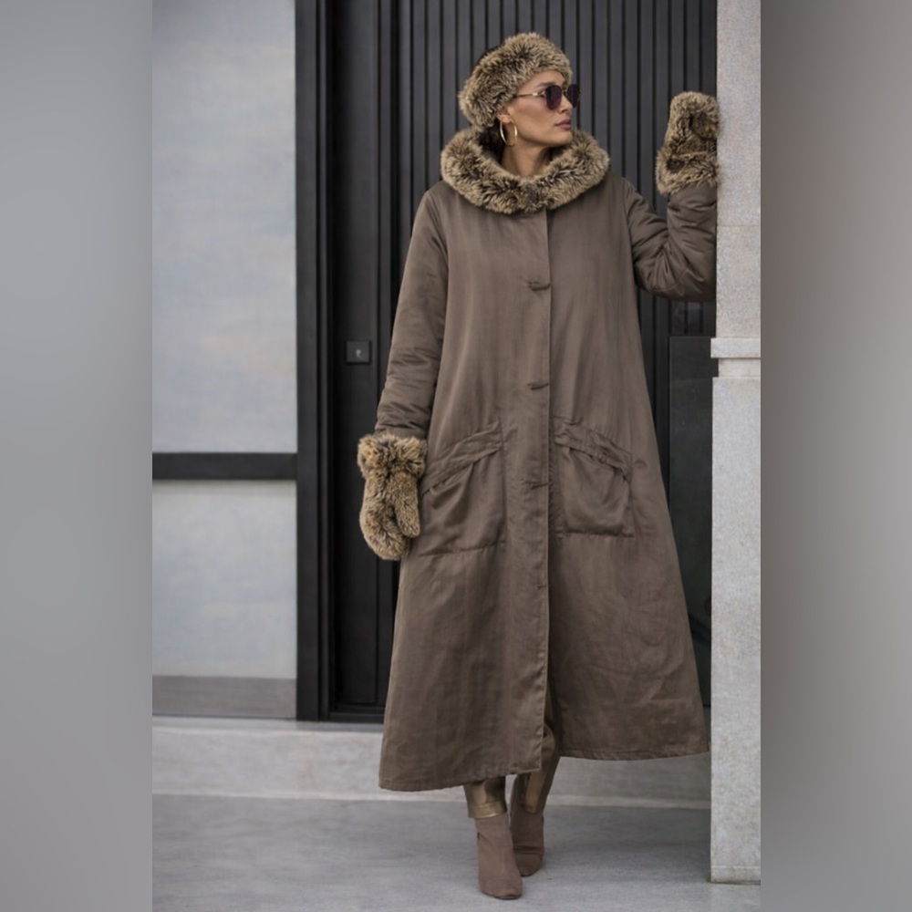 Linda Lundstrom 3 way wear LaParka (5-piece ensemble) Bronze/Taupe/Gold